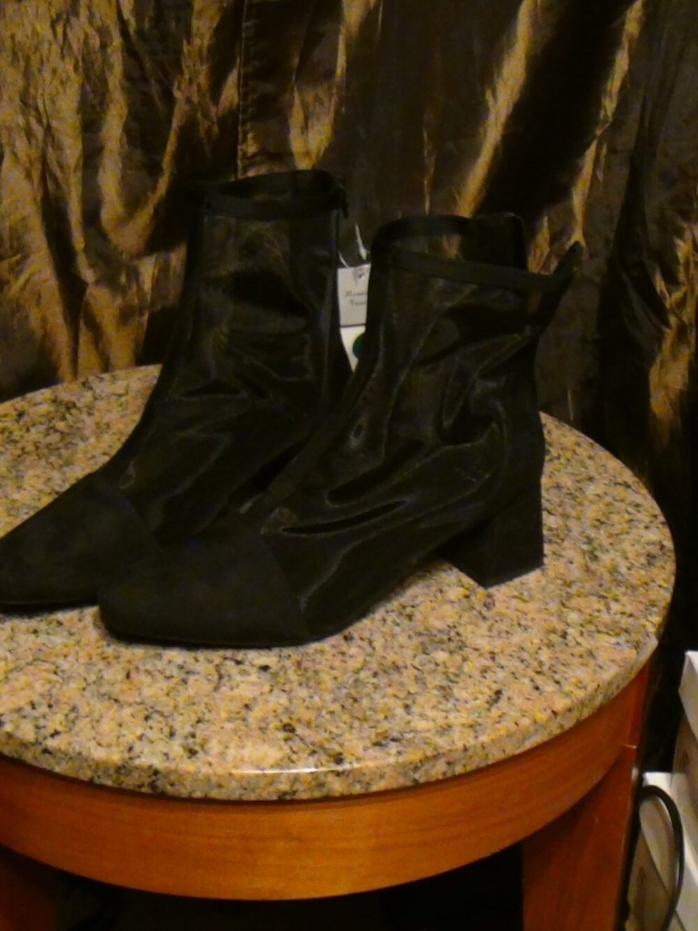 Women’s Celaena Mid-calf 1.75" Heel See-thru Boots Size 9 Black A New Day - Picture 9 of 13